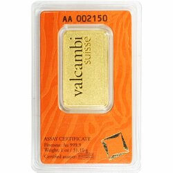 Valcambi troy ounce goudbaar 