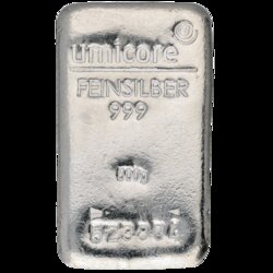 Umicore 500 gram zilverbaar 